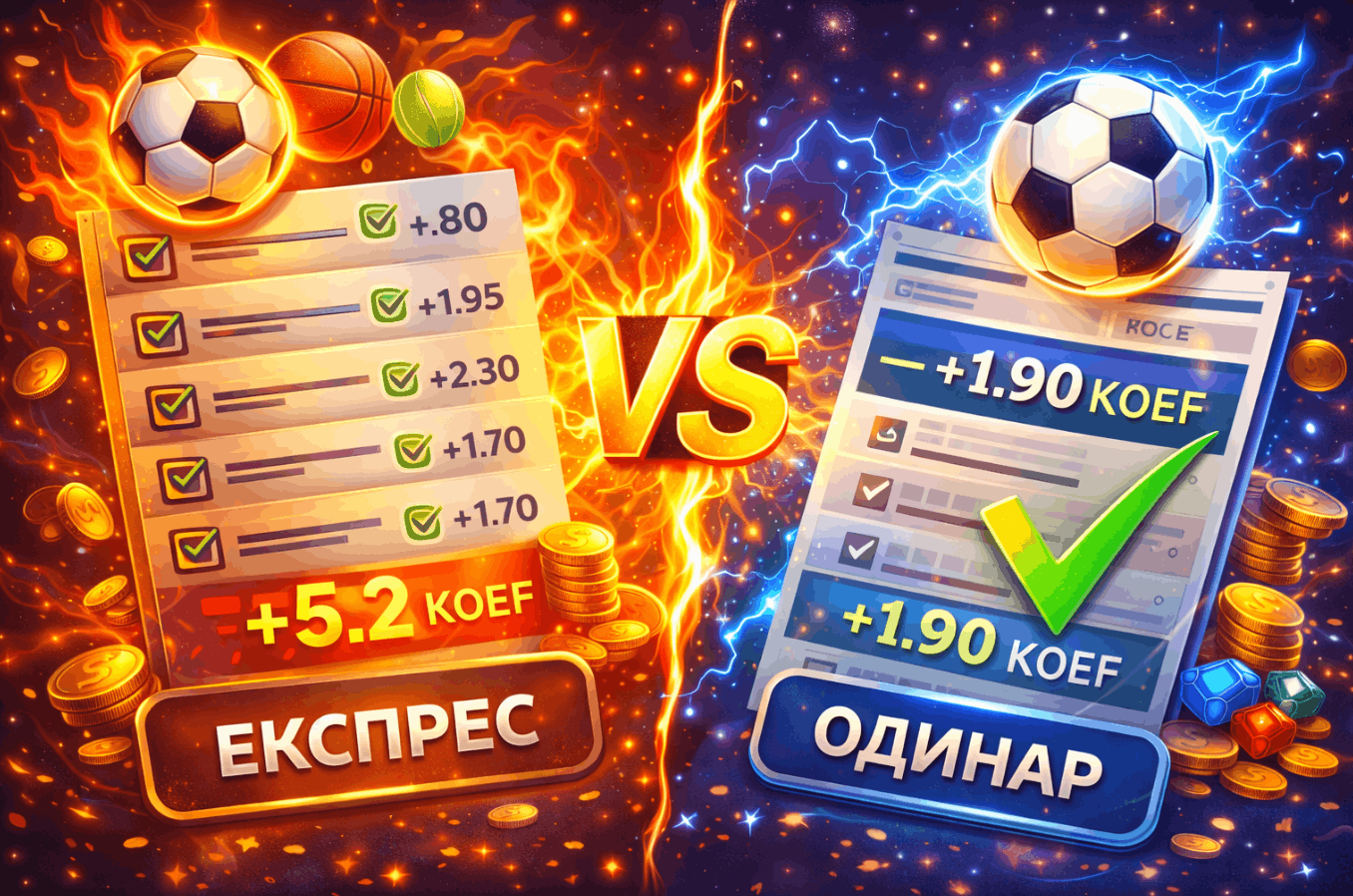 ставки вида одинар и експрес
